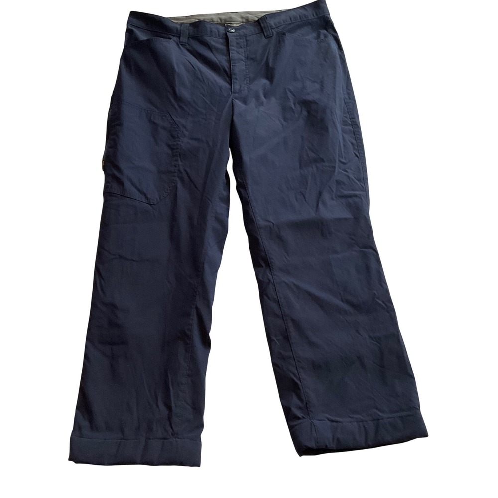 Eddie Bauer Mens Pants Navy Blue 36x32 Fleece Lined Tech Pants Outdoor‎ Hiking